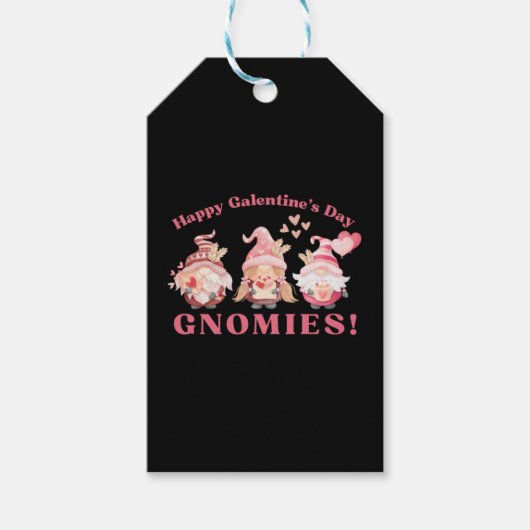 Galentines Day Gnomes Schattigee Valentijnsdag Gno Cadeaulabel (Voorkant)