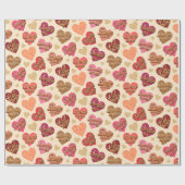 Galentine's Day, Harten en Woorden, Valentijn Cadeaupapier (Vlak)