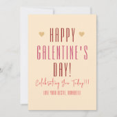 Galentine's Day, Hartjes en Woorden, Valentijn Feestdagenkaart (Voorkant)