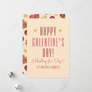 Galentine's Day, Hartjes en Woorden, Valentijn Feestdagenkaart