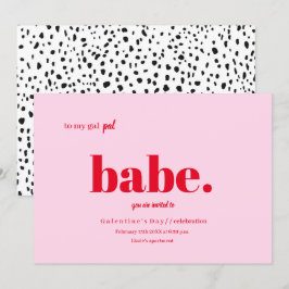 Galentine's Day Invitation Design Kaart