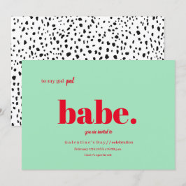 Galentine's Day Invitation Design Kaart