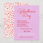Galentine's Day Invitation Design Kaart (Voorkant / Achterkant)