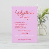 Galentine's Day Invitation Design Kaart (Staand voorkant)
