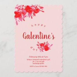 Galentine's Day Invitation Design Kaart