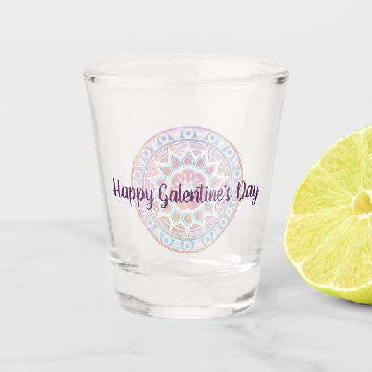 Galentine's Day Mandala Shot Glas (Voorkant)