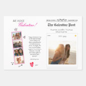 Galentines Day Newspaper Fotocollage Harten Inpakpapier Vel (Voorkant 2)