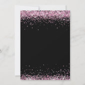 Galentine's Day Night Out Roze Glitter Lippen Kaart (Achterkant)