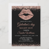 Galentine's Day Night Out Roze Gouden Glitter Lipp (Voorkant)