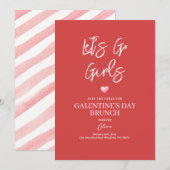 Galentine's Day Party Brunch voor meisjes Kaart (Voorkant / Achterkant)
