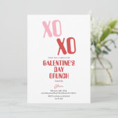 Galentine's Day Party Brunch Vriendschap Valentijn Kaart (Staand voorkant)
