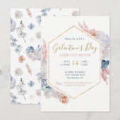 Galentine's Day party floral Kaart (Voorkant / Achterkant)