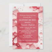Galentine's Day Party Pastel Coral Hearts Modern  Kaart (Voorkant)