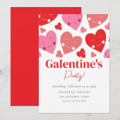 Galentine's Day Party Uitnodiging (Voorkant / Achterkant)