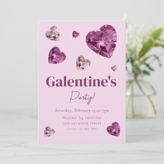 Galentine's Day Party Uitnodiging (Staand voorkant)