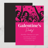 Galentine's Day Party Uitnodiging (Voorkant / Achterkant)