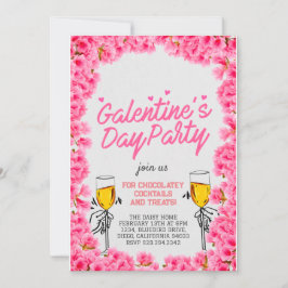 Galentine's Day party uitnodigingsontwerp Kaart