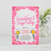 Galentine's Day party uitnodigingsontwerp Kaart (Staand voorkant)