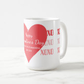 Galentine's Day Personalized Pink and Red Koffiemok (Voorkant rechts)
