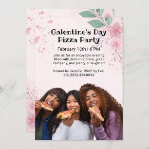 Galentine's Day Photo Pizza Party Kaart