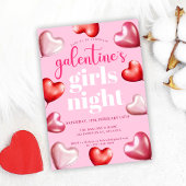 Galentine's Day Pink Fun Girly Party Kaart