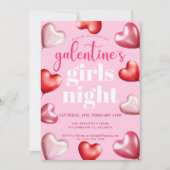 Galentine's Day Pink Fun Girly Party Kaart (Voorkant)