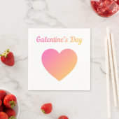 Galentines Day Pink Ombre Heart Party Servet (Insitu)