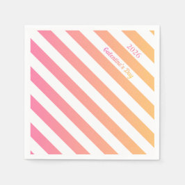 Galentines Day Pink Ombre Party Customize Servet