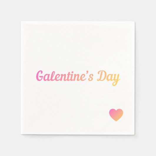 Galentines Day Pink Ombre Party Servet (Voorkant)