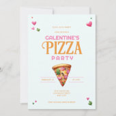 Galentine's Day Pizza Party Uitnodiging (Voorkant)