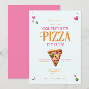 Galentine's Day Pizza Party Uitnodiging