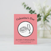Galentine's Day Post Card Briefkaart (Staand voorkant)