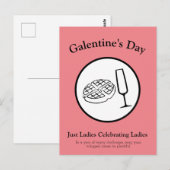 Galentine's Day Post Card Briefkaart (Voorkant / Achterkant)