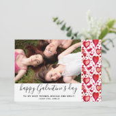Galentine's Day Red Heart Drawing Friend Foto Feestdagenkaart (Staand voorkant)