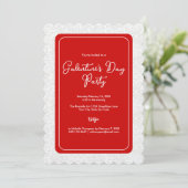 Galentine's Day Red Party Kaart (Staand voorkant)