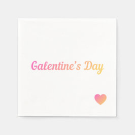 Galentines Day Roze Ombre Feest Servet