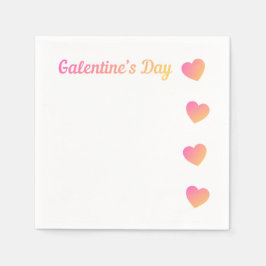 Galentines Day Roze Ombre Feest Servet