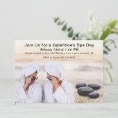 Galentine's Day Spa Relaxing Gals Party Uitnodigin (Staand voorkant)