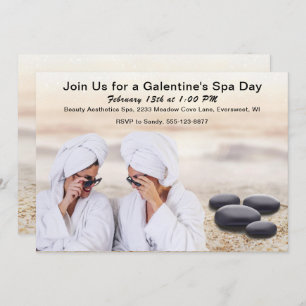 Galentine's Day Spa Relaxing Gals Party Uitnodigin
