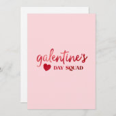 Galentine's Day Squad Feestdagenkaart (Voorkant / Achterkant)