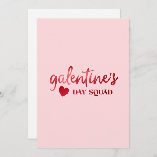 Galentine's Day Squad Feestdagenkaart (Voorkant / Achterkant)