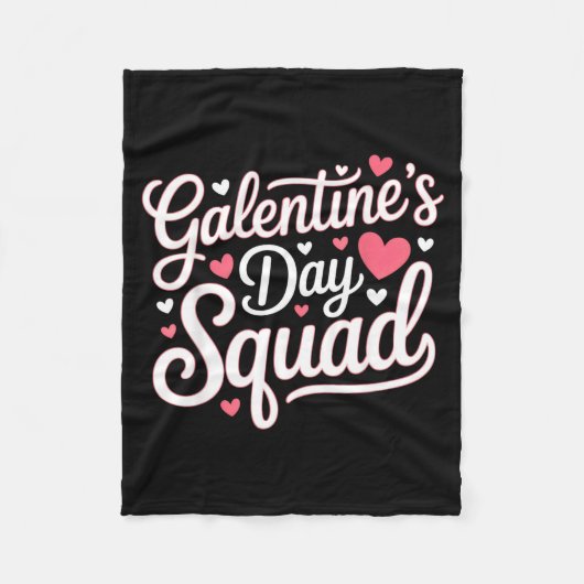 Galentine's Day Squad For Friends Festive Ladies V Fleece Deken (Voorkant)