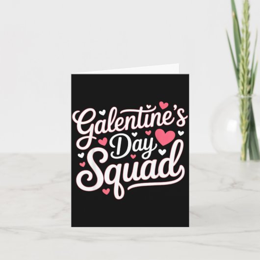 Galentine's Day Squad For Friends Festive Ladies V Kaart (Voorkant)