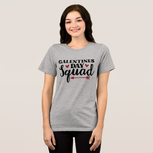 Galentine's Day Squad Tri-Blend Shirt (Voorkant volledig)