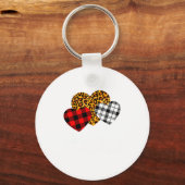 Galentines Day Squad Valentines Hearts Love Leopar Sleutelhanger (Voorkant)