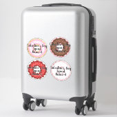 Galentine's Day Squad voegt Names Monogram Sticker (Koffer)