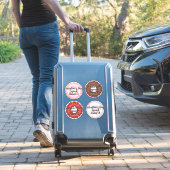 Galentine's Day Squad voegt Names Monogram Sticker (Koffer Insitu)