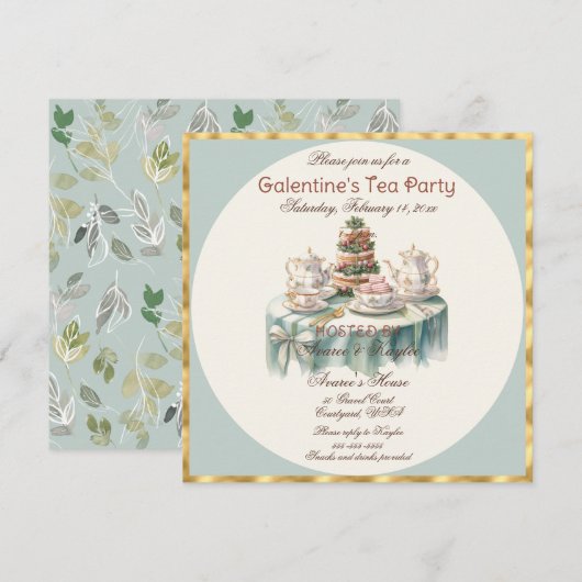 Galentine's Day Tea Party (Voorkant / Achterkant)