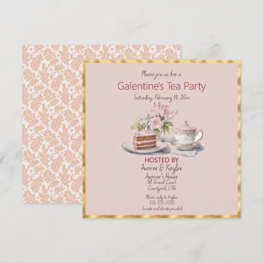 Galentine's Day Tea Party (Voorkant / Achterkant)