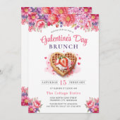 Galentine's Day Valentijn Brunch Uitnodiging (Voorkant / Achterkant)